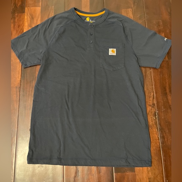 Carhartt Other - Carhartt Force Relaxed Fit shirt men’s size medium 3 buttons navy